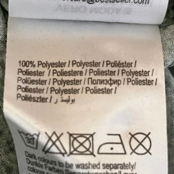 Vero Moda Green Mock Neck Printed Pocket Sleeveless Button Down Shirt Size S - Picture 4 of 4